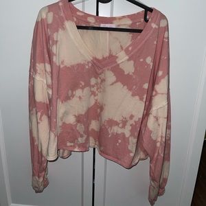 Pink lily long sleeve shirt